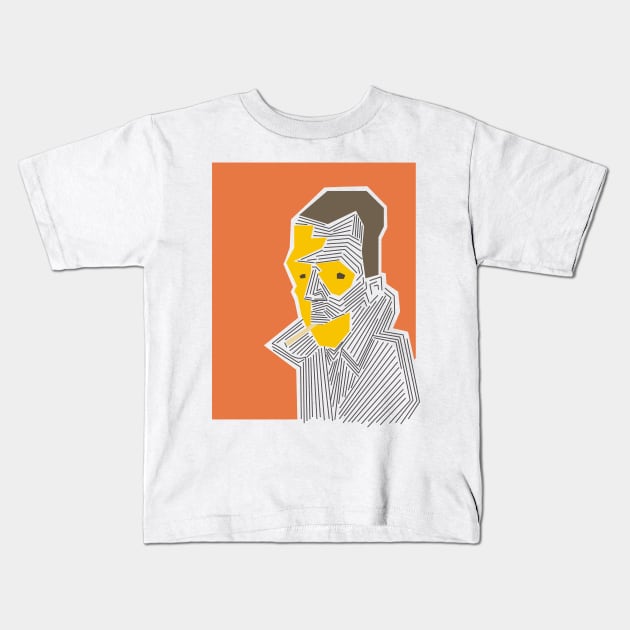 Camus Kids T-Shirt by bulografik